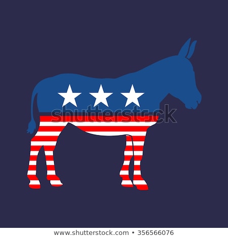 Stockfoto: Red White And Blue Democrat Donkey