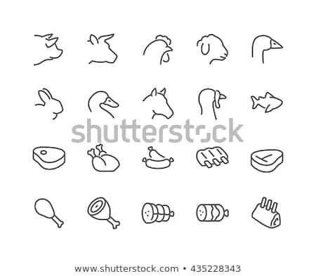 Stockfoto: Farm Animal Icons Vector Set