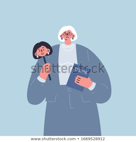 Stockfoto: Ageism Social Problem Concept Vector Illustration