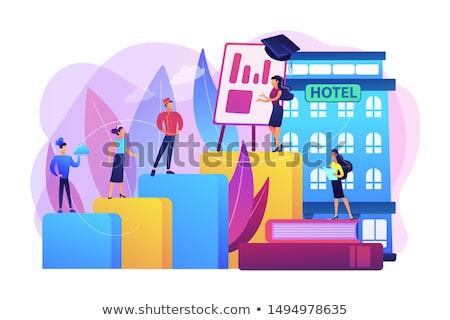 Foto stock: Hospitality Management Concept Vector Illustration