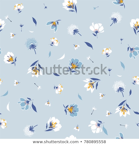 Foto stock: Colored Seamless Pattern With Floral Motifs