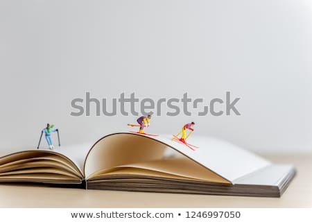 Stock photo: Group Of Miniature Skiers