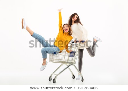 Stockfoto: Charming Two Girls With The Camera