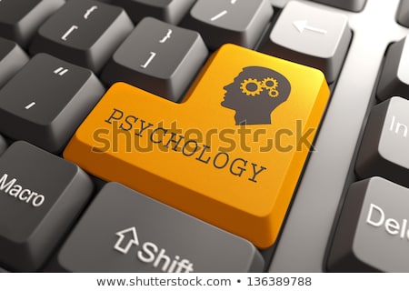 Keyboard With Psychology Button Foto d'archivio © Tashatuvango