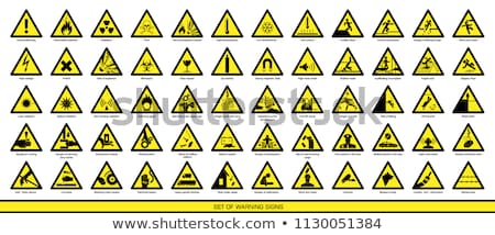 Foto stock: Warning Sign With Hand