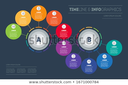 Stock fotó: Vector Abstract Circles Infographic Network Template