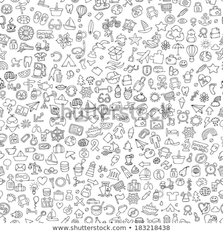 Foto d'archivio: Vector Cartoon Style Set Of Sea Objects Icon For Web