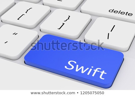 Stock photo: Swift - Text On The White Keyboard Key 3d