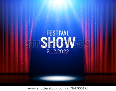 Foto stock: Red Curtains With A Bright Spot