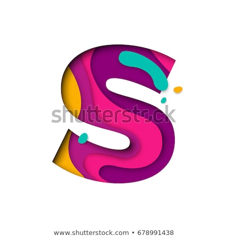 Foto stock: Multi Color Layers Font Letter S 3d