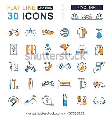 Foto d'archivio: Marathon Collection Elements Icons Set Vector