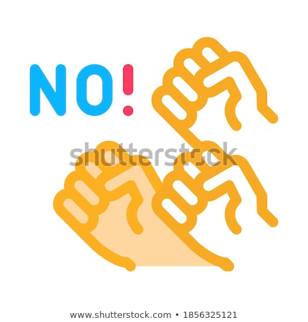 Stock fotó: Mutual Protest Of People Icon Vector Outline Illustration