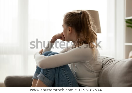 Stock fotó: Depressedanxious Young Woman Suffering From Solitude