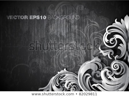 Stockfoto: Grunge Frame On The Ancient Ornament Background