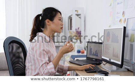 Сток-фото: Businesswoman Watching The Chart