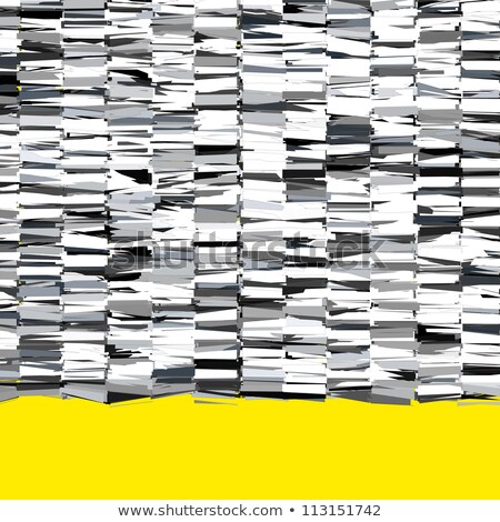 Stock photo: Fragmented Abstract Chrome Silver 3d Shape On Yellow
