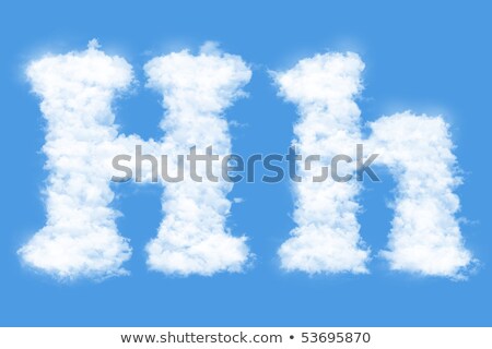 ストックフォト: Letter H Cloud Shape