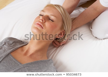 Stockfoto: Woman Having Shiatsu Massage