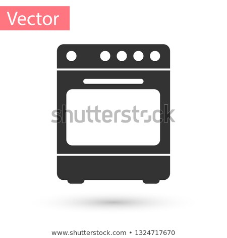 Foto stock: Flat Vector Icon For Oven