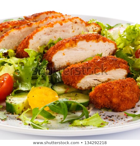 [[stock_photo]]: Appetizer With Fried Chicken Breast Sliced
