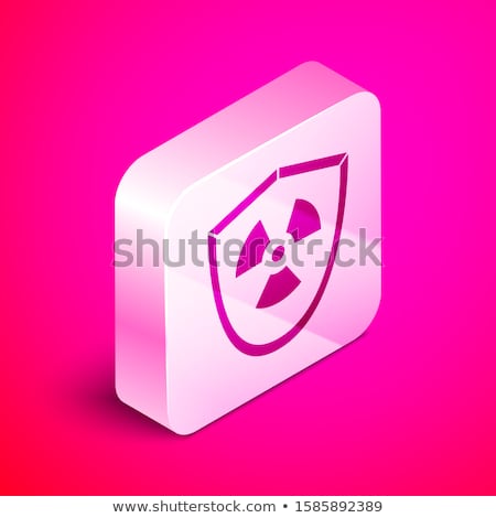 ストックフォト: Radioactive Sign Pink Vector Button Icon