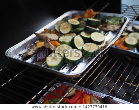Stock foto: Grilled Zucchini And Rice
