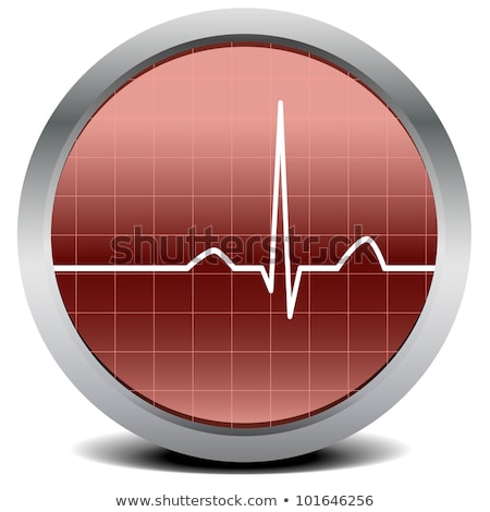 Stock foto: Healthy Heart In The Round Shape And Normal Heart Beat Rhythm