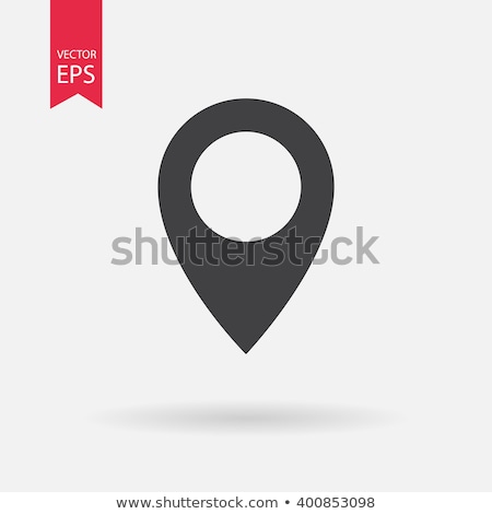 Stock fotó: Location Icon Search Concept Flat Design
