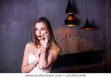 Stock fotó: Young Sexy Woman Wearing Long Dress