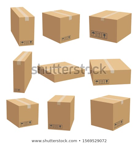Stock fotó: Open Carton Box Of Square Shape In 3d Isometric