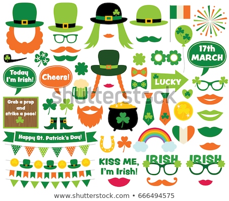 Foto stock: Set Of Flat Vector Icons For St Patrick S Day