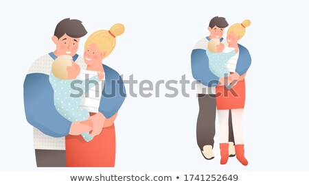 Stock photo: Lovely Family Mother Father Newborn Boy Daughter