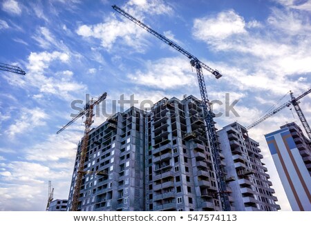 Stock photo: Crane And Building In Process Of Construction