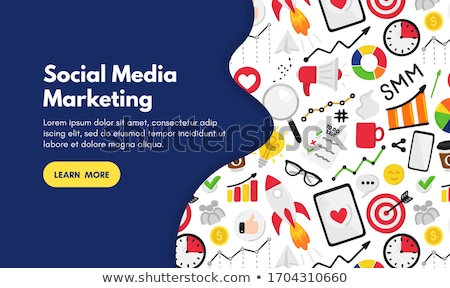 Stock photo: Vector Smm Elements Social Media Marketing Reach And Promotion Among Target Audience