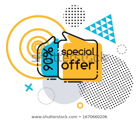 Stock photo: Offer 90 Percent Off Final Sale Geometric Shapes