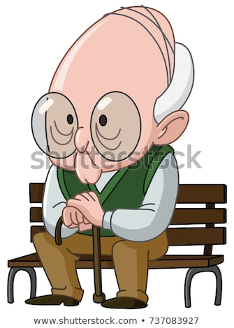 Clipart Illustration Of Of An Old Man In A Chair Foto stock © Yayayoyo