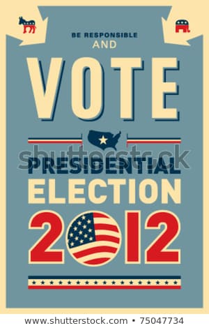 ストックフォト: Vote Republican 2012 With Us Flag