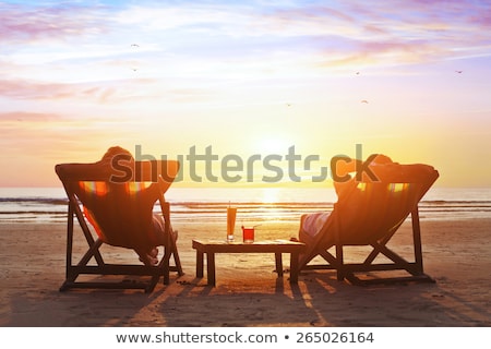 Stock photo: Relaxing On A Deck Chair