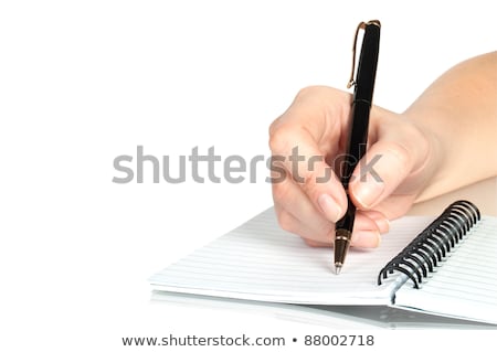 Foto stock: Male Hand Writing Macro Shot