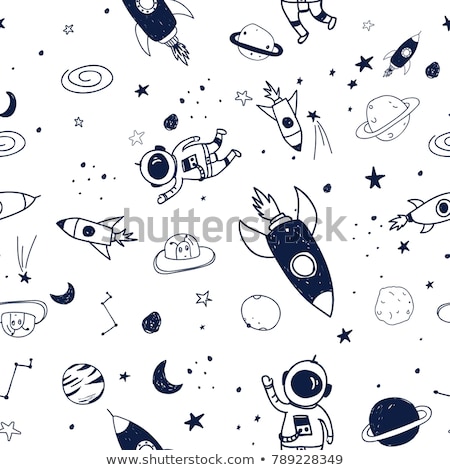 Foto stock: Doodle Pattern Cosmos