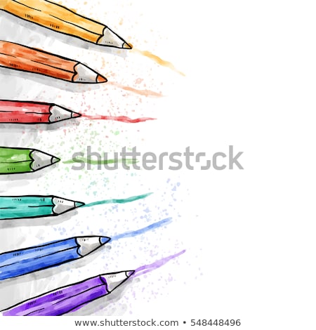 [[stock_photo]]: Colored Pencils And A Notebook