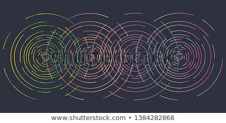 Stok fotoğraf: Abstract Concentric Pattern From Curl Color Lines