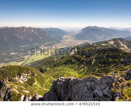 Aerial View Over The Village Of Garmisch Zdjęcia stock © manfredxy