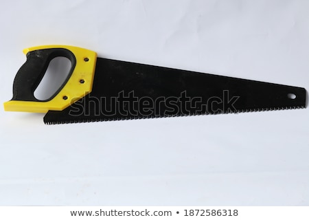 Stock photo: Saw With A Black And Yellow Plastic Handle