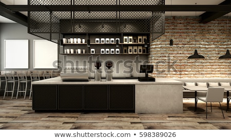 Foto stock: Drawing Board In A Modern Loft Interior 3d Rendering