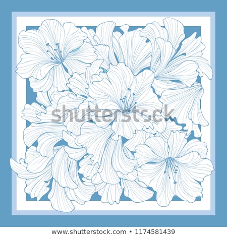 Foto stock: Floral Pattern Decor For Silk Tiussiue Delicate Color Flower De