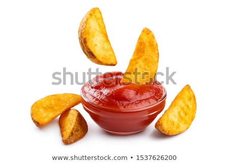 Stockfoto: Fried Potato And Ketchup