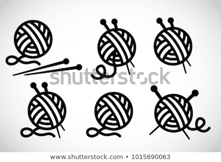 Stockfoto: Yarn Ball With Knitting Needles Icon