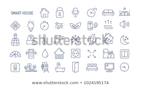 Zdjęcia stock: Air Cooling And Heating Linear Icons Set