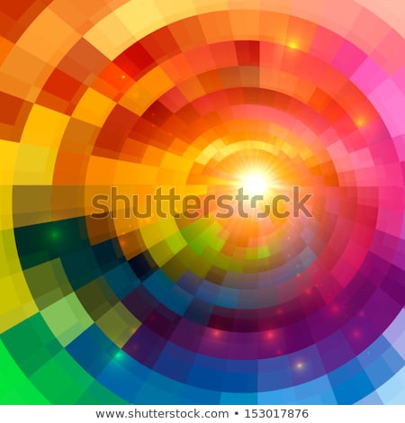 Foto stock: Bright Abstract Concentric Pattern